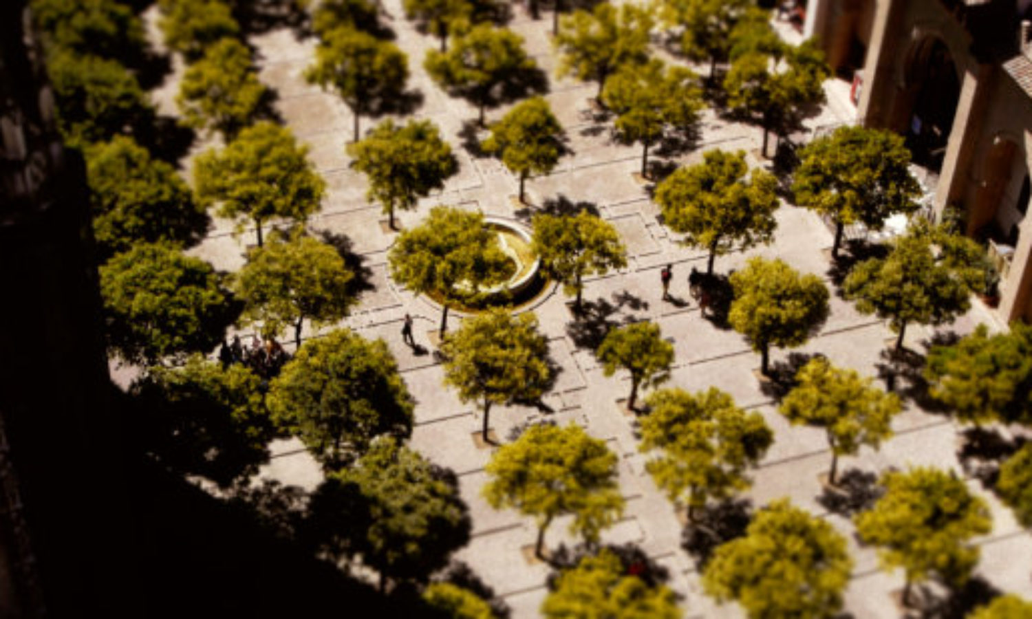 Sevilla, Spain in tilt shift video