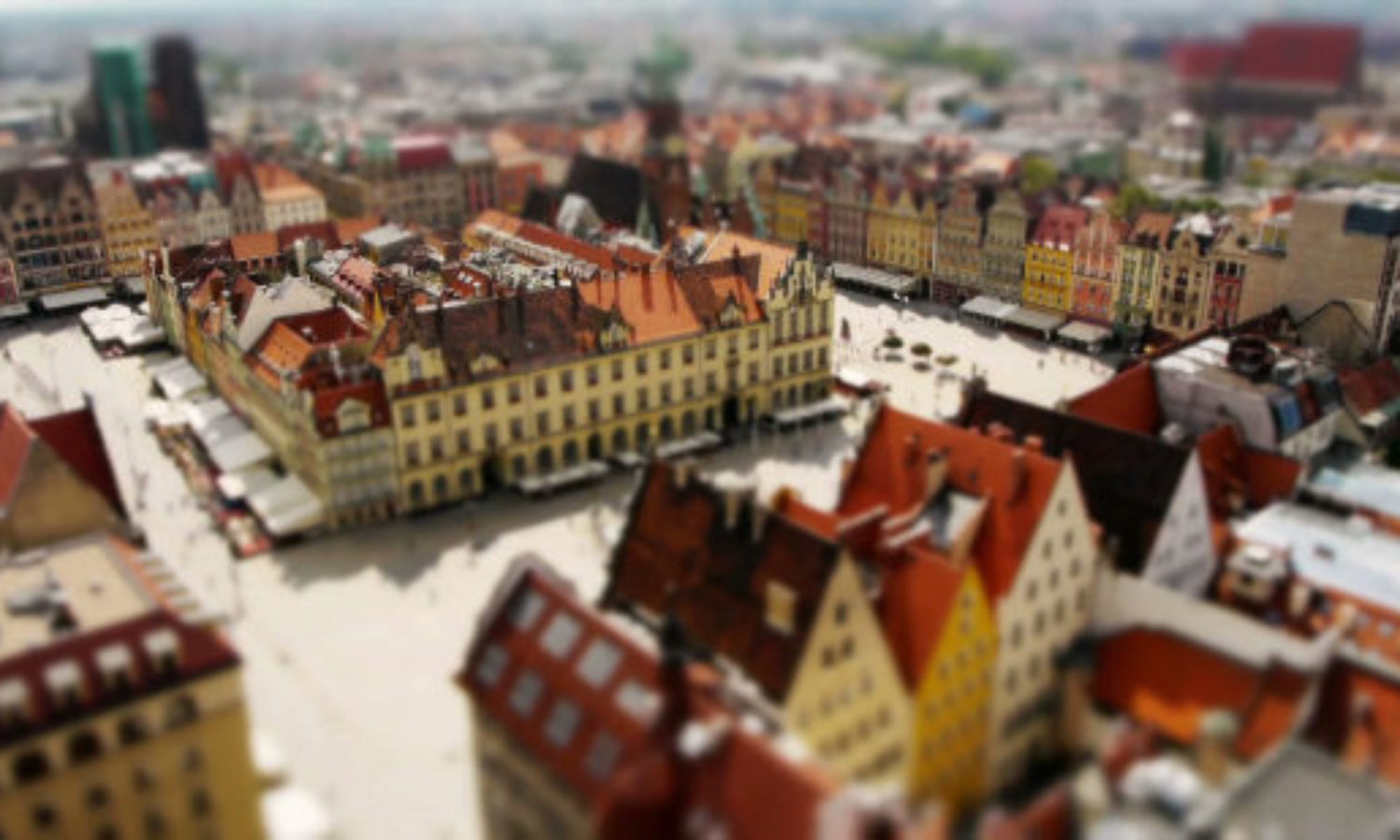 Wroclaw in Poland in tilt shift video
