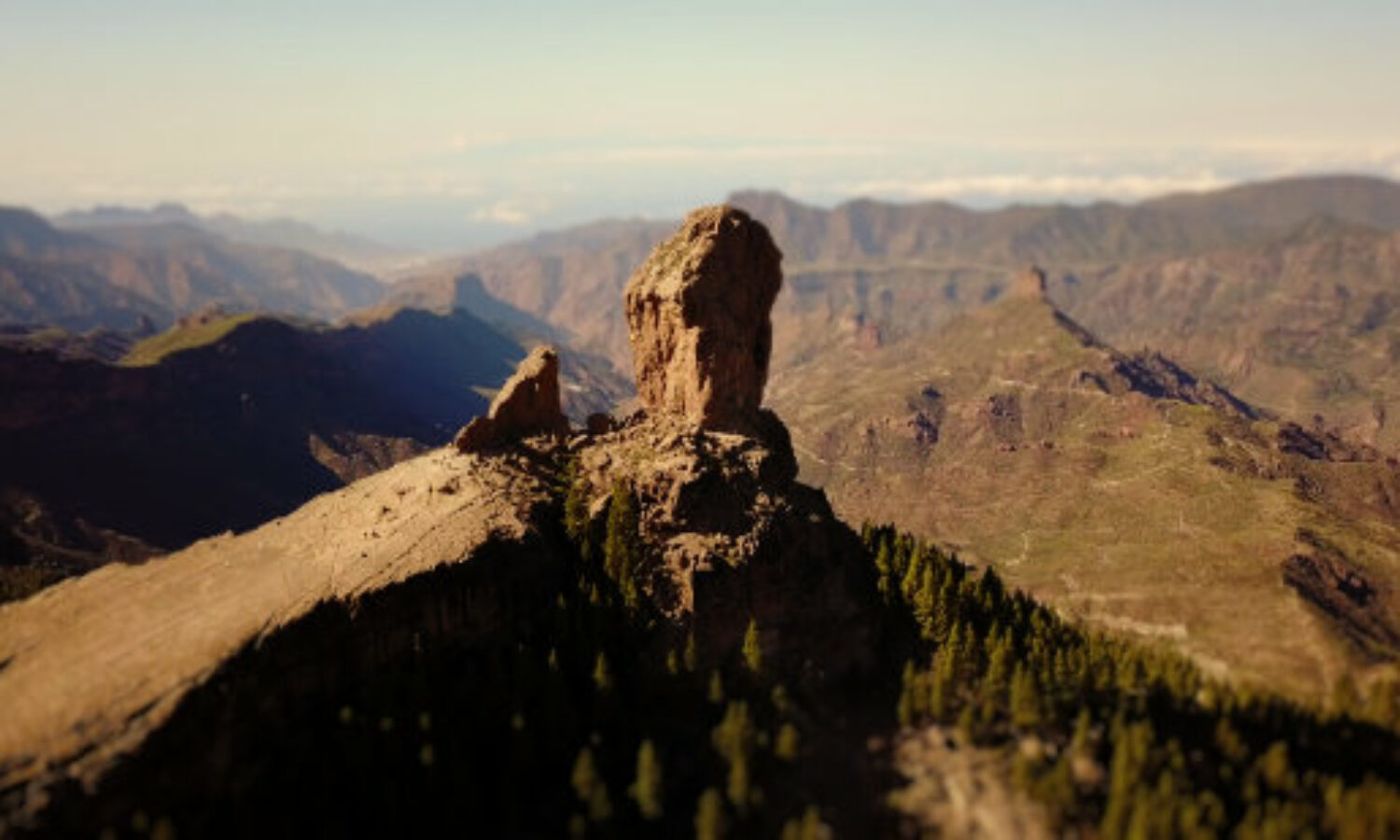 Aerial view of Roque Nublo in Gran Canaria Gran-Canaria-Roque