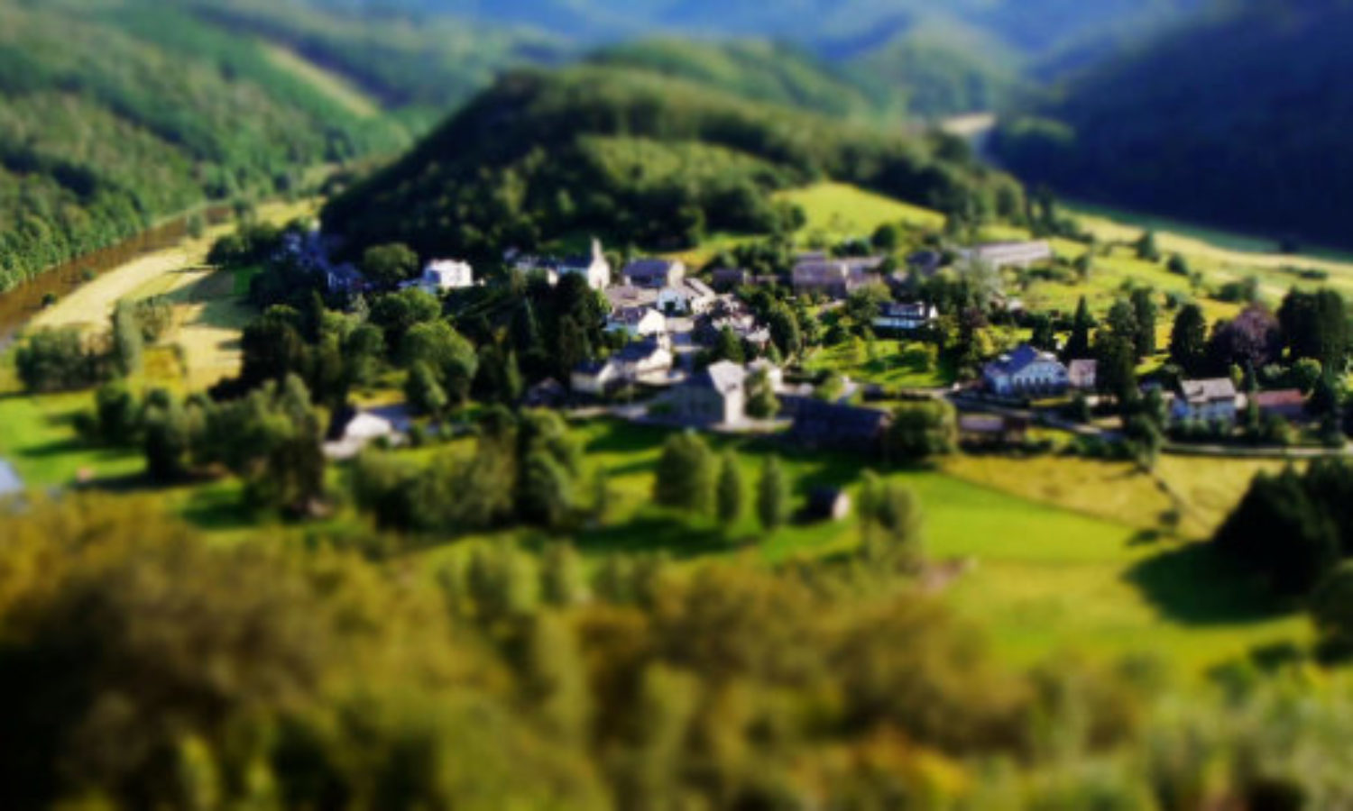 Ardennes, Belgium in tilt shift video