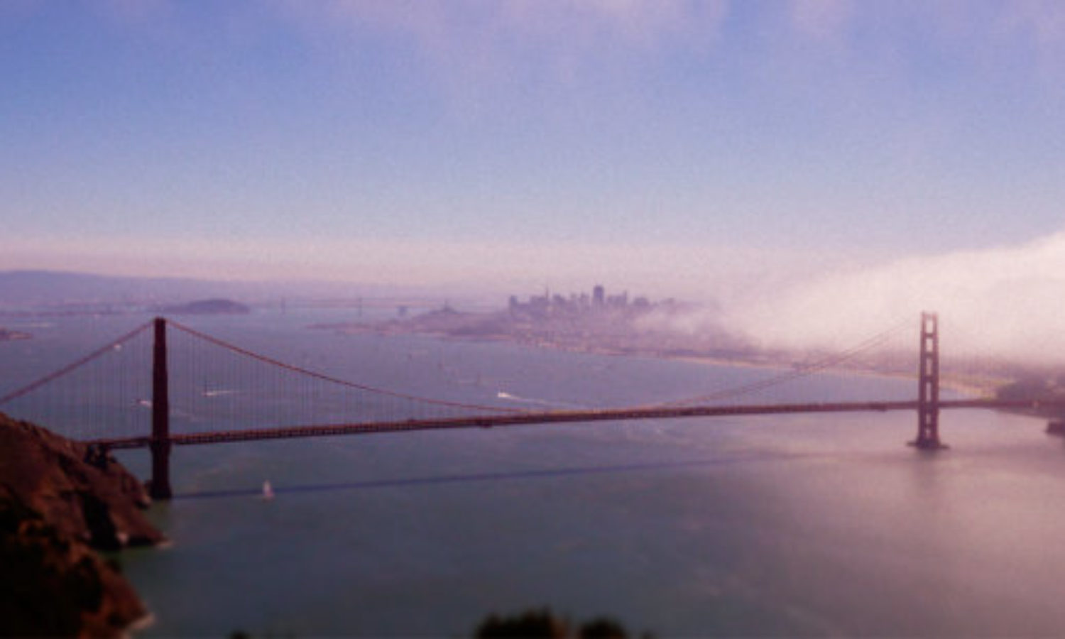 Golden Gate bridge San Francisco in tilt-shift video