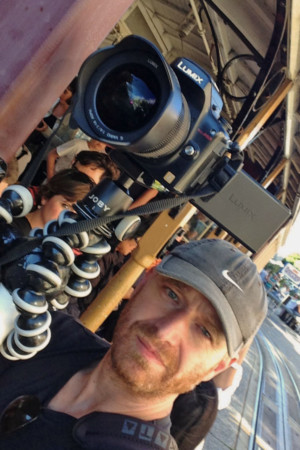 Joerg Daiber shooting time lapse video from a cable car in San Francisco